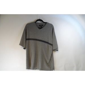 Britches TMen's XL Gray Knit V-Neck Regular Fit Short Sleeve Sweater